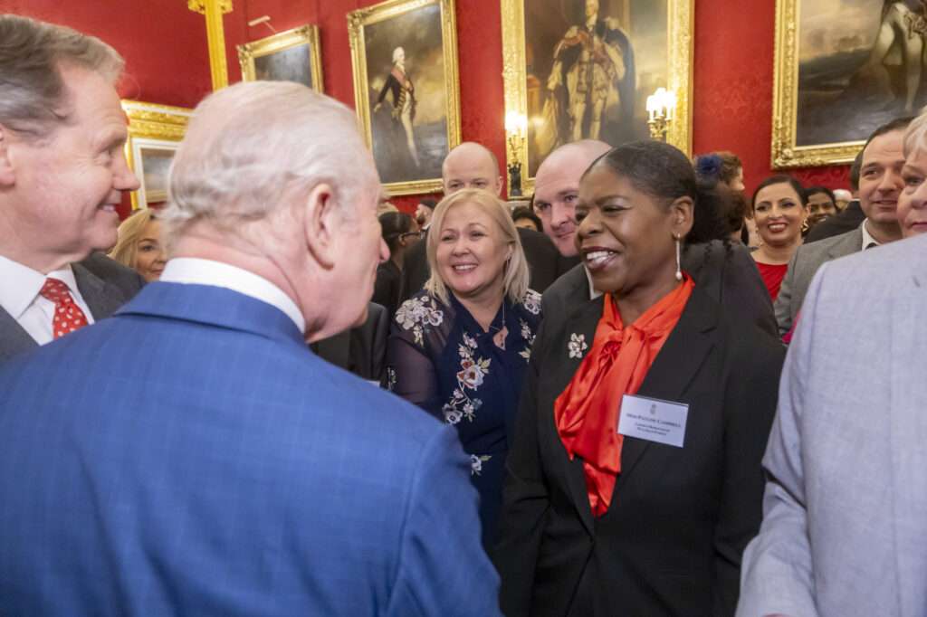 Pauline Campbell meeting King Charles